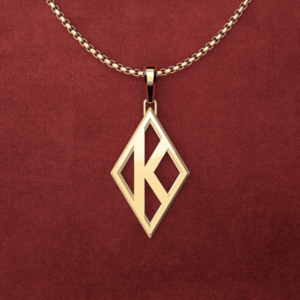 Small 14K Gold K-A-Psi Diamond Pendant with 22" Chain